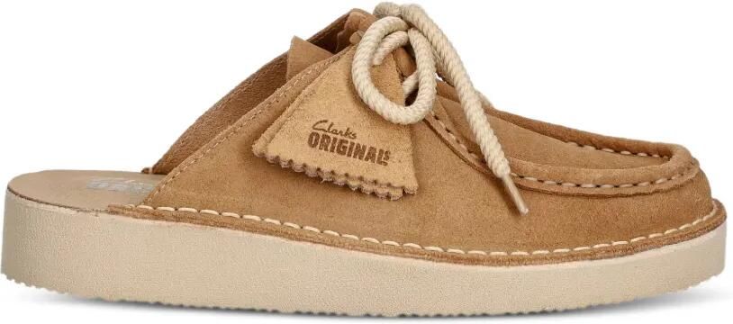 Clarks Originals Wallabee Cup muiltjes met veters Beige