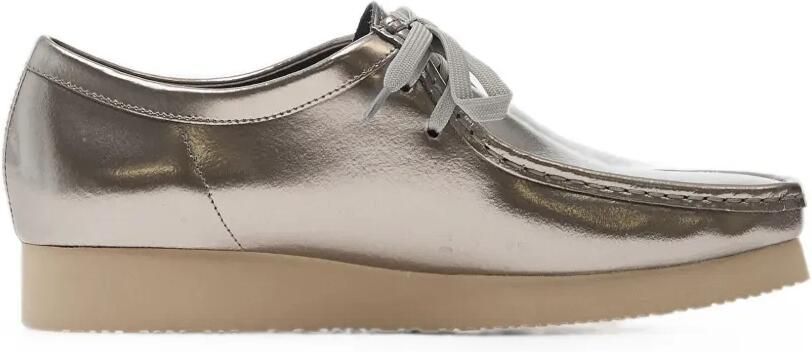 Clarks Originals Wallabee Day lakleren schoenen Zilver