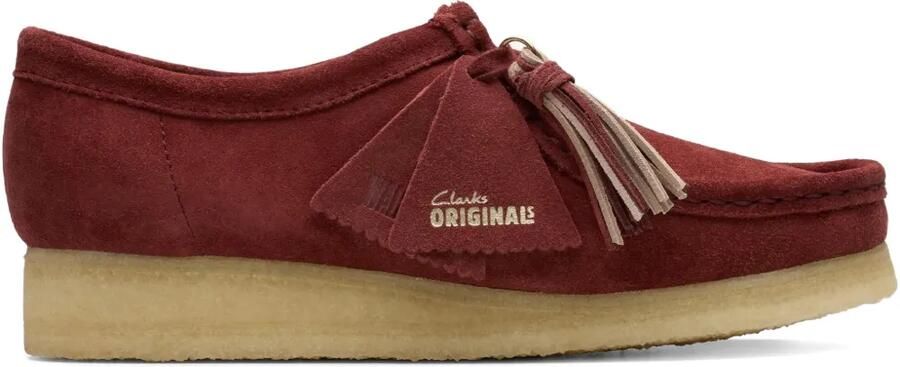 Clarks Originals Wallabee derby schoenen met kwastje Rood