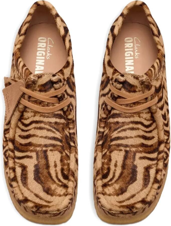 Clarks Originals Wallabee desert boots met tijgerprint Bruin - Foto 2