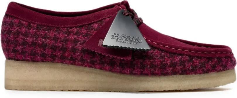 Clarks Originals Wallabee Harris tweed derby schoenen Paars