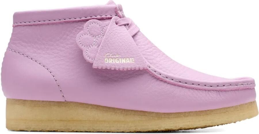 Clarks Originals Wallabee leren laarzen met bloem Roze