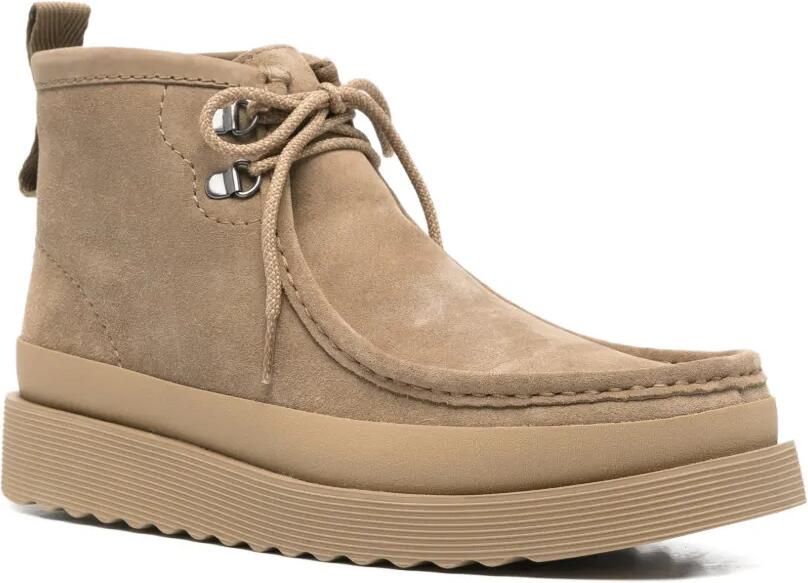Clarks Originals Wallabee leren veterlaarzen Beige - Foto 4