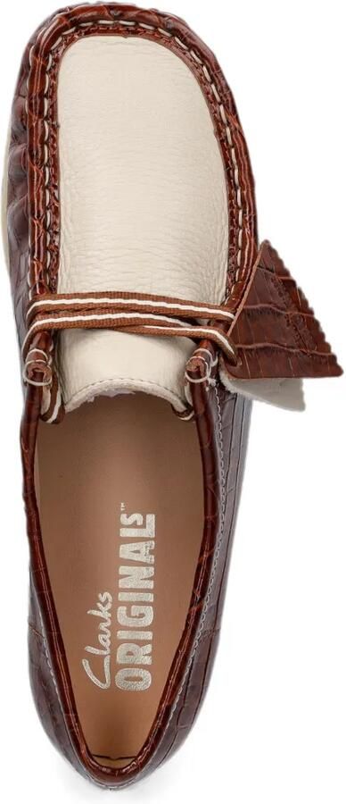Clarks Originals Wallabee loafers met krokodillen-reliëf Bruin - Foto 4