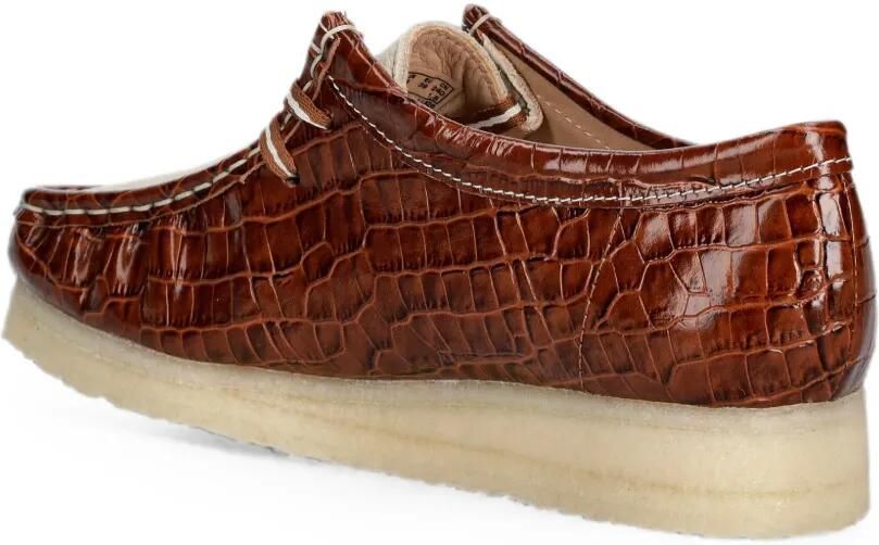 Clarks Originals Wallabee loafers met krokodillen-reliëf Bruin - Foto 2