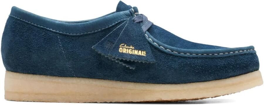Clarks Originals Wallabee "Navy Teal" derby schoenen Blauw