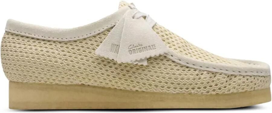 Clarks Originals Wallabee "OFF WHITE MESH" desert laarzen Beige