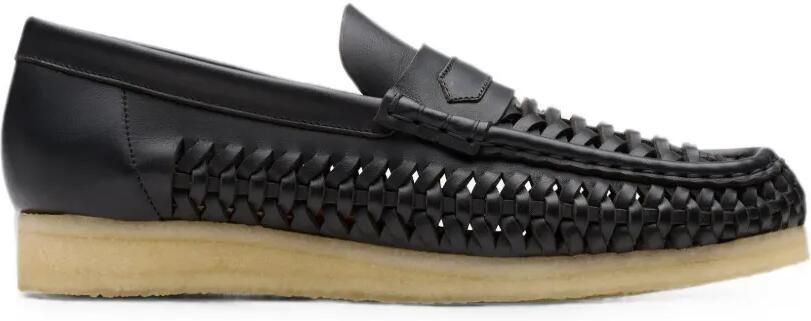 Clarks Originals Wallabee Penny Weave leren loafers Zwart