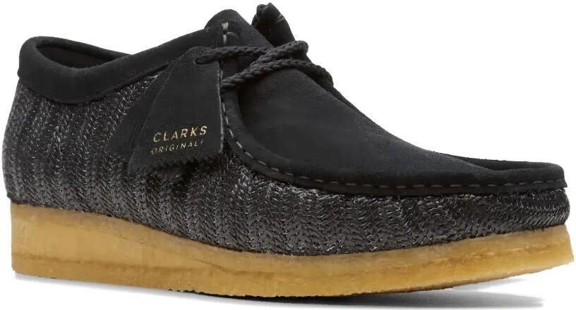 Clarks Originals Wallabee raffia desert boots Zwart