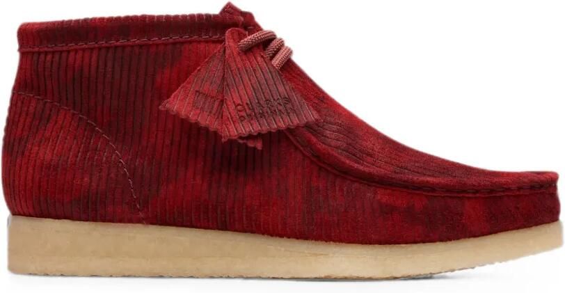 Clarks Originals Wallabee ribfluwelen desert boots Rood