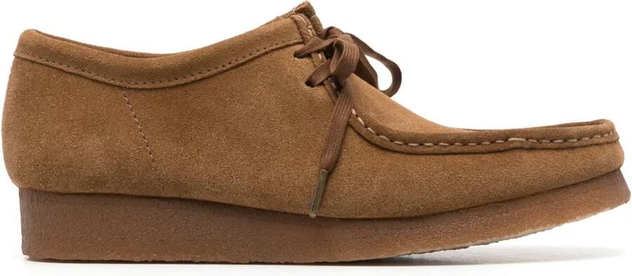 Clarks Originals Wallabee suède derby schoenen Bruin
