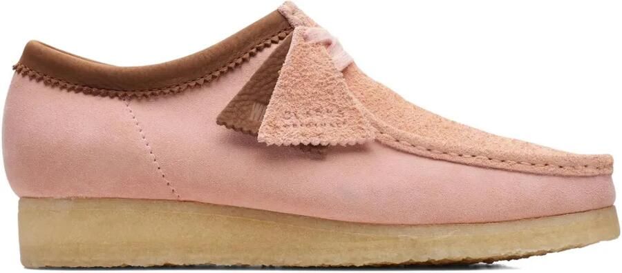 Clarks Originals Wallabee suède derby schoenen Roze