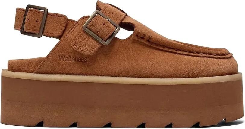 Clarks Originals Wallabees sandalen met gespsluiting Bruin
