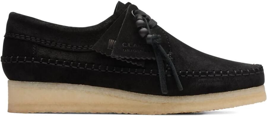 Clarks Originals Weaver "Black" derby schoenen Zwart