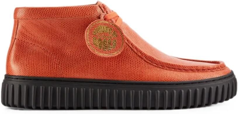 Clarks Originals x Martine Rose Torhill Hi leren laarzen met hagedissen-effect Oranje