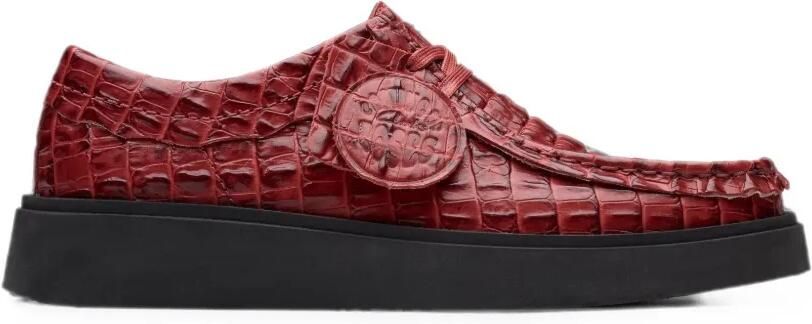 Clarks Originals x Martine Rose Torview derby schoenen met krokodillen-reliëf Rood