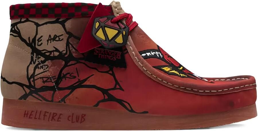Clarks Originals x Stranger Things Wallabee grafische veterschoenen Rood