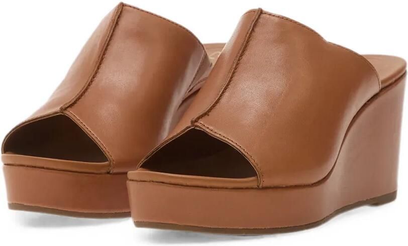 Clarks Sabina sandalen met open neus en sleehak Bruin - Foto 3