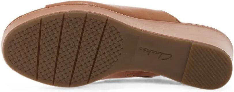 Clarks Sabina sandalen met open neus en sleehak Bruin - Foto 5