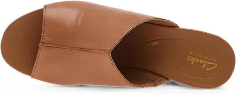 Clarks Sabina sandalen met open neus en sleehak Bruin - Foto 4