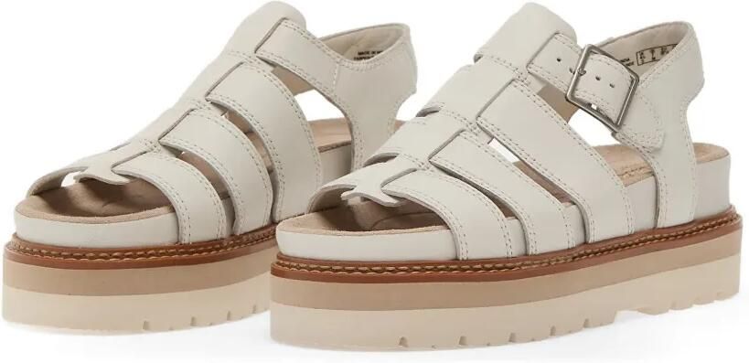Clarks Sandalen met gesp en plateauzool Wit - Foto 3