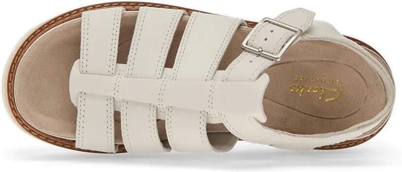 Clarks Sandalen met gesp en plateauzool Wit - Foto 4