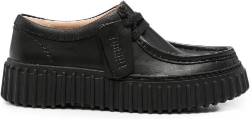 Clarks Torhill Bee leren derby schoenen Zwart
