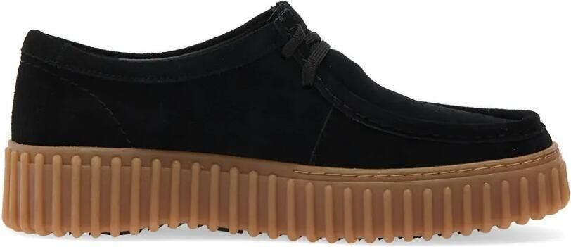 Clarks Torhill Bee suède sneakers Zwart