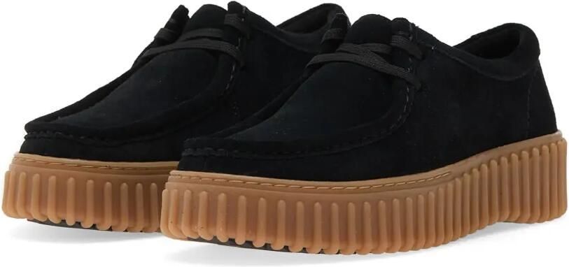 Clarks Torhill Bee suède sneakers Zwart - Foto 3