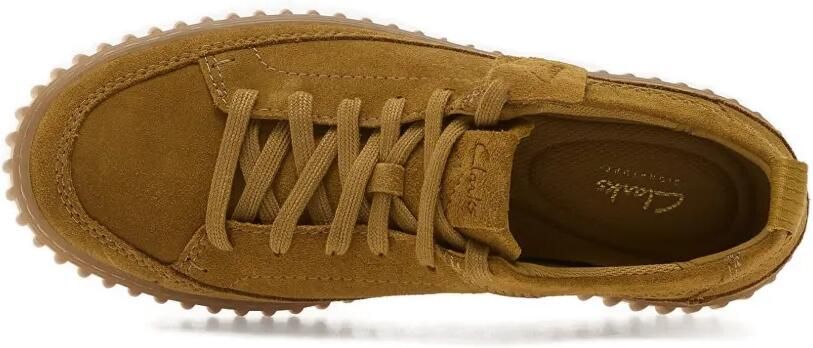 Clarks Torhill Lace suède sneakers met geribbelde zool Bruin - Foto 5