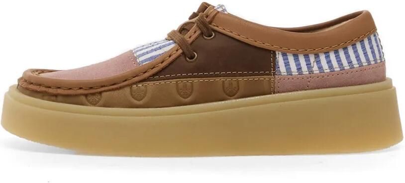 Clarks Torview derby schoenen met patchwork Bruin