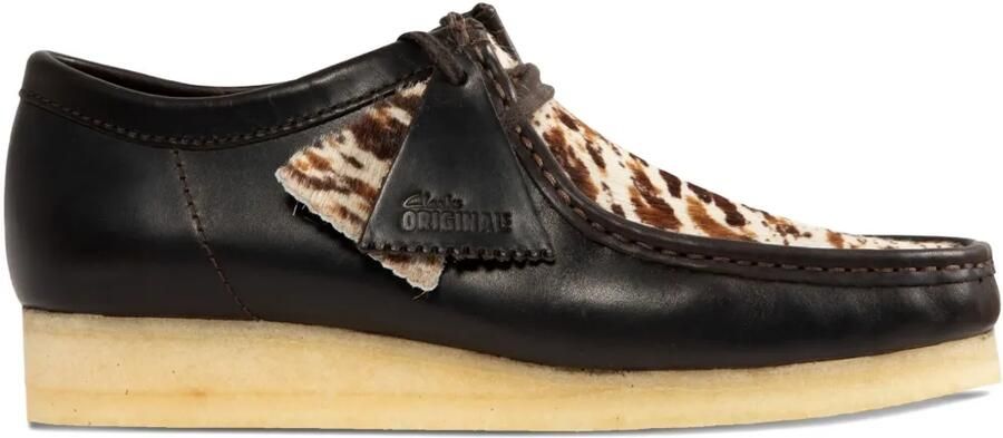 Clarks Veterschoenen met dierenprint Bruin