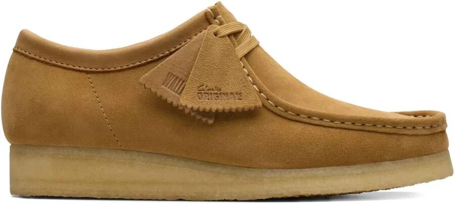 Clarks Wallabee suède derby schoenen Bruin