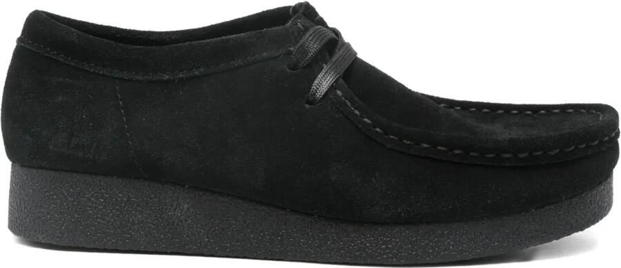 Clarks Wallabee suède derby schoenen Zwart