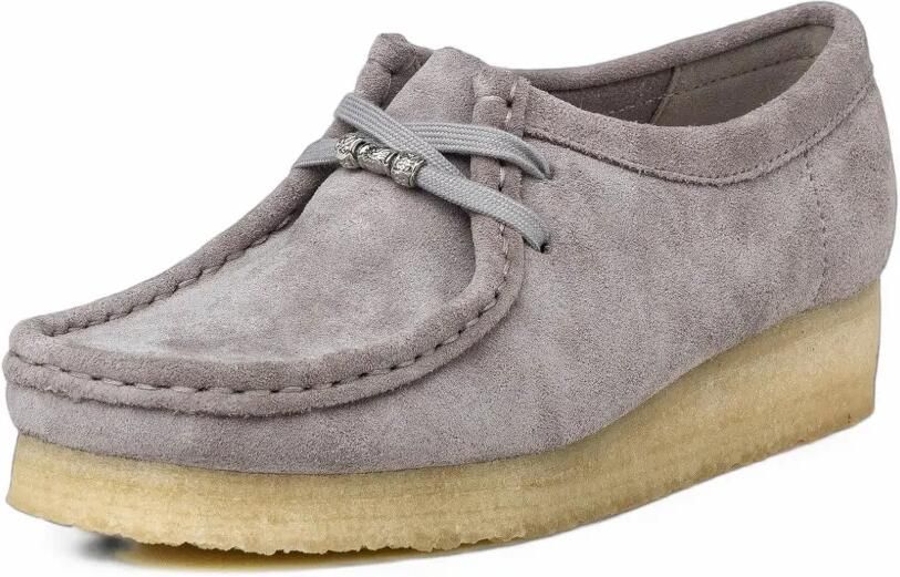 Clarks Wallabee suede loafers Grijs - Foto 3