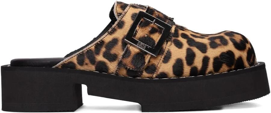 Clarks x GCDS muiltjes met dierenprint Bruin