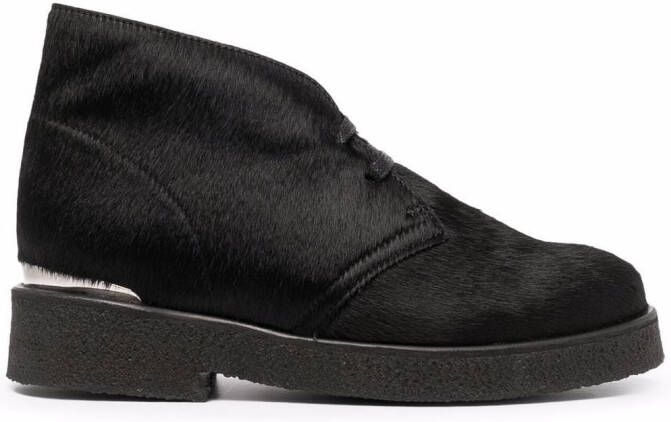 Clarks Originals Desert boots met bont-effect Zwart