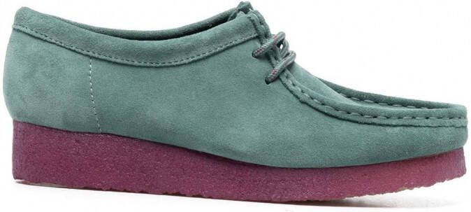 Clarks Originals Loafers met colourblocking Groen