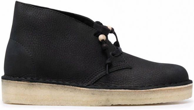 Clarks Originals Nubuck leren enkellaarzen Zwart