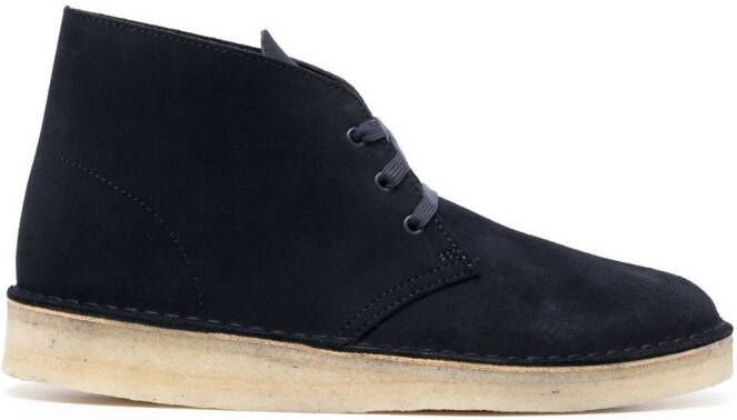 Clarks Originals Suède veterlaarzen Blauw