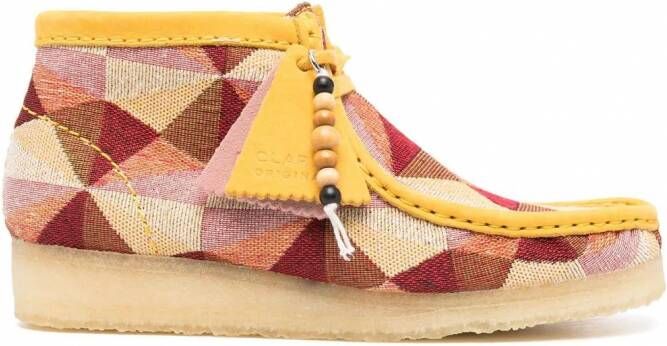 Clarks Originals Wallabee laarzen met jacquard Geel