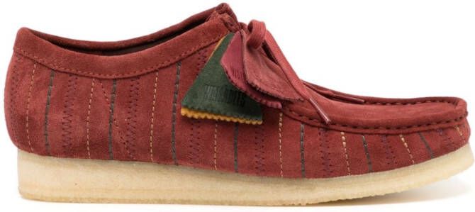 Clarks Originals Wallabee suède veterschoenen Rood