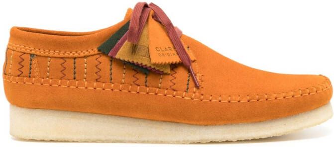 Clarks Originals Weaver suède veterschoenen Oranje