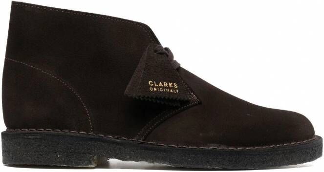 Clarks Originals Suède veterlaarzen Bruin