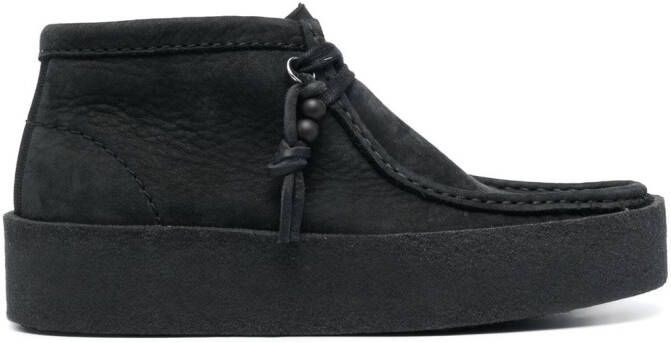 Clarks Suède veterlaarzen Zwart