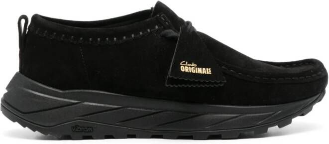 Clarks Originals Torhill Lo suède derby schoenen Zwart
