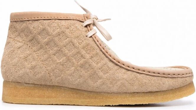 Clarks Veterlaarzen met textuur Beige