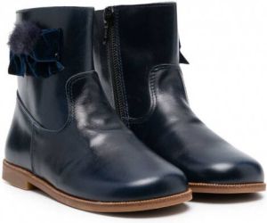 CLARYS Enkellaarzen met strik Blauw