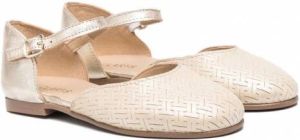 CLARYS Leren ballerina's Geel