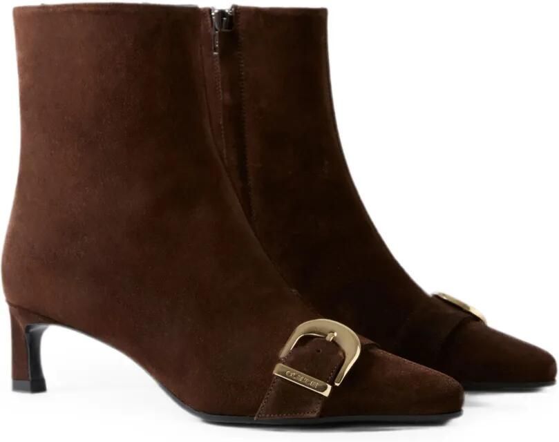 Claudie Pierlot Enkellaarzen met puntige neus en gespdetail Bruin - Foto 5